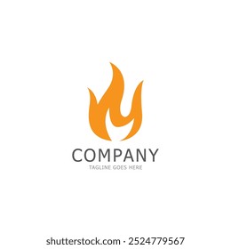 fire flame logo design vector icon image