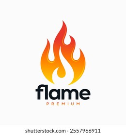 Fire Flame Logo design vector template drop silhouette. Creative Droplet Burn Elegant Bonfire Logotype Fire Logo concept icon.