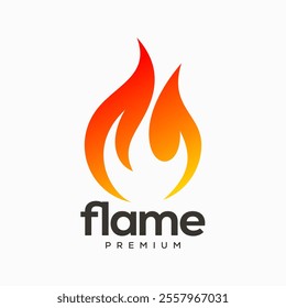 Fire Flame Logo design vector template drop silhouette. Creative Droplet Burn Elegant Bonfire Logotype Fire Logo concept icon.