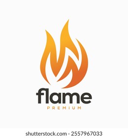 Fire Flame Logo design vector template drop silhouette. Creative Droplet Burn Elegant Bonfire Logotype Fire Logo concept icon.