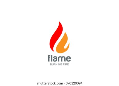 Fire Flame Logo design vector template drop silhouette.
Creative Droplet Burn Elegant Bonfire Logotype Fire Logo concept icon.