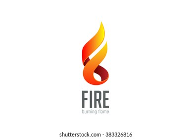 Fire Flame Logo design vector template silhouette.
Creative Burn Elegant Bonfire Logotype concept icon.