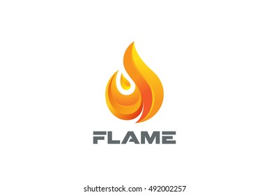 Fire Flame Logo design vector template.