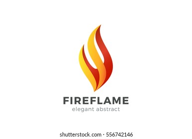 Fire Flame Logo design vector template.
Abstract Elegant element Logotype concept icon