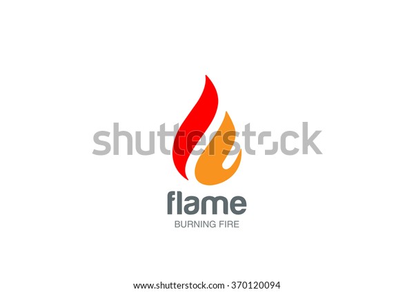 火の炎のロゴデザインベクター画像テンプレートドロップシルエット クリエイティブドロップレットバーンエレガントなボンファイアのロゴ 火のロゴコンセプトアイコン のベクター画像素材 ロイヤリティフリー