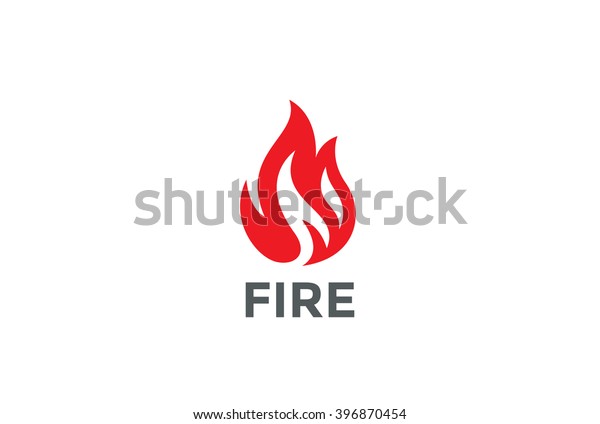 火の炎のロゴデザインベクター画像テンプレート Bonfireシルエットシェイプのロゴタイプコンセプトアイコン のベクター画像素材 ロイヤリティフリー
