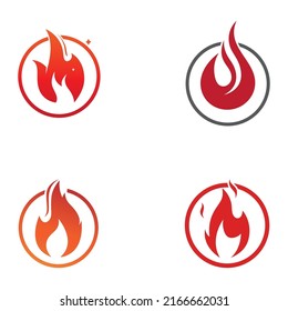Feuer- oder Flammenlogo, Feuerballlogo und Mitglieder. Verwendung eines Vektordesign-Konzepts.