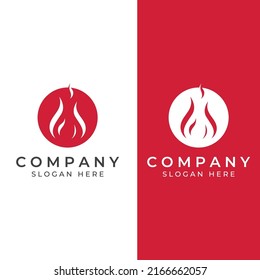 Fire or flame logo, fireball logo, and embers. Using a vector design concept.