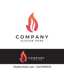 Fire or flame logo, fireball logo, and embers. Using a vector design concept.