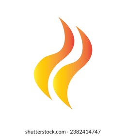 Fire or flame logo, fireball logo, and embers. Using a vector design concept.