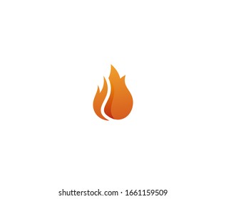 Fire flame logo heat vector 