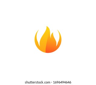 Fire flame logo heat vector icon 