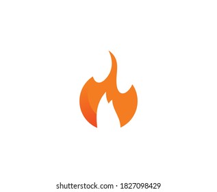 Fire flame logo heat vector icon 