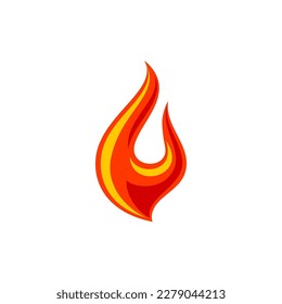 Fire flame for logo, hot blazing symbol, brand sign for your business