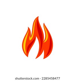 Llama de fuego para el logo, símbolo de la explosión naranja rojo caliente, signo de marca para tu negocio