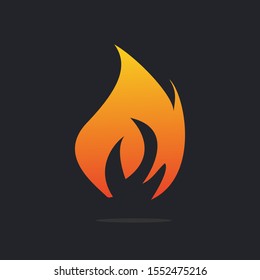 Fire Flame Logo Icon design vector template 