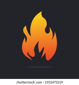 Fire Flame Logo Icon design vector template 