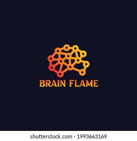 Logo de la llama de fuego y diseño de iconos.