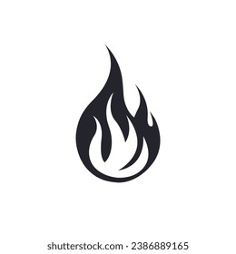 Feuerflamme-Logo-Symbol. Einzelne Vektorgrafik