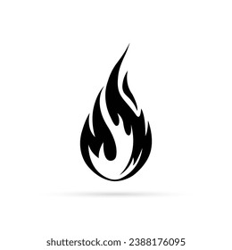 Fire flame logo icon. Isolated vector illustration