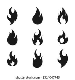 Fire Flames Set Vector Icons Stock Vector (Royalty Free) 1467269879 ...