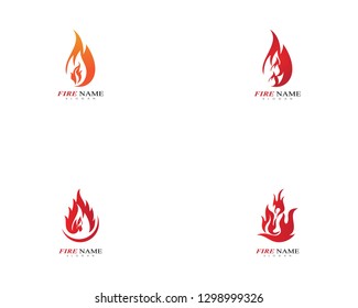 Fire flame logo icon template