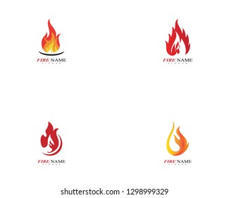 Fire flame logo icon template