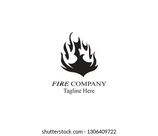 Fire flame logo icon template