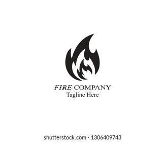 Fire flame logo icon template