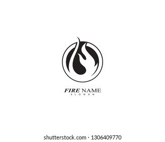 Fire flame logo icon template