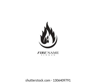 Fire flame logo icon template