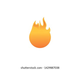 Fire flame logo icon vector 