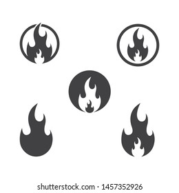 Fire flame Logo icon vector illustration design template