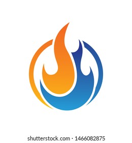 Fire flame Logo icon vector illustration design template