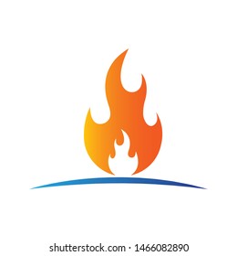 Fire flame Logo icon vector illustration design template