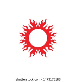 Fire flame Logo icon vector illustration design template