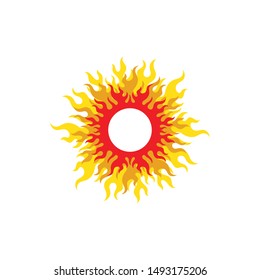 Fire flame Logo icon vector illustration design template