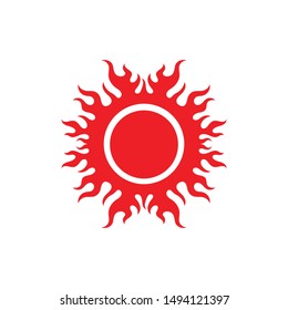 Fire flame Logo icon vector illustration design template