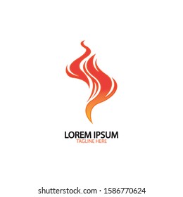 fire flame logo icon vector design template