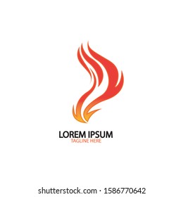 fire flame logo icon vector design template