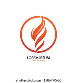 fire flame logo icon vector design template