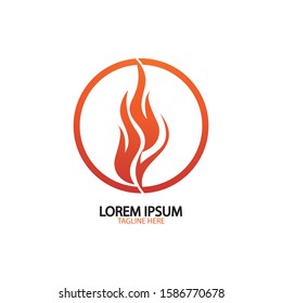 fire flame logo icon vector design template