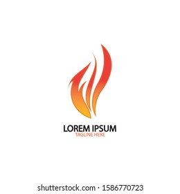fire flame logo icon vector design template