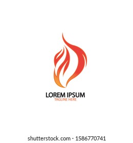 fire flame logo icon vector design template