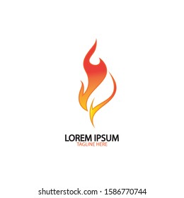 fire flame logo icon vector design template