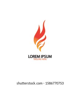 fire flame logo icon vector design template