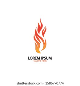 fire flame logo icon vector design template
