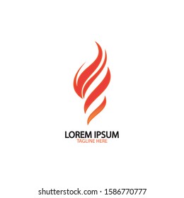 fire flame logo icon vector design template
