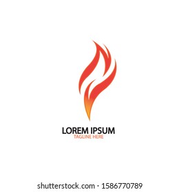 fire flame logo icon vector design template