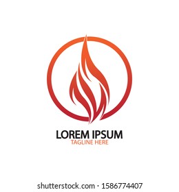 fire flame logo icon vector design template